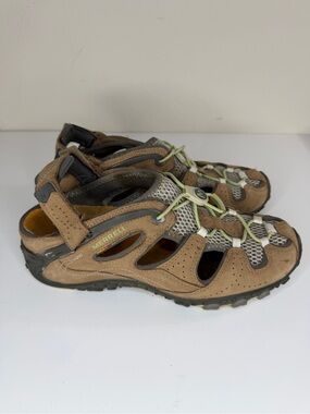 Merrell Woman's Size 8.5 Chameleon II Web Stretch Waterproof Hiking Shoes Brown